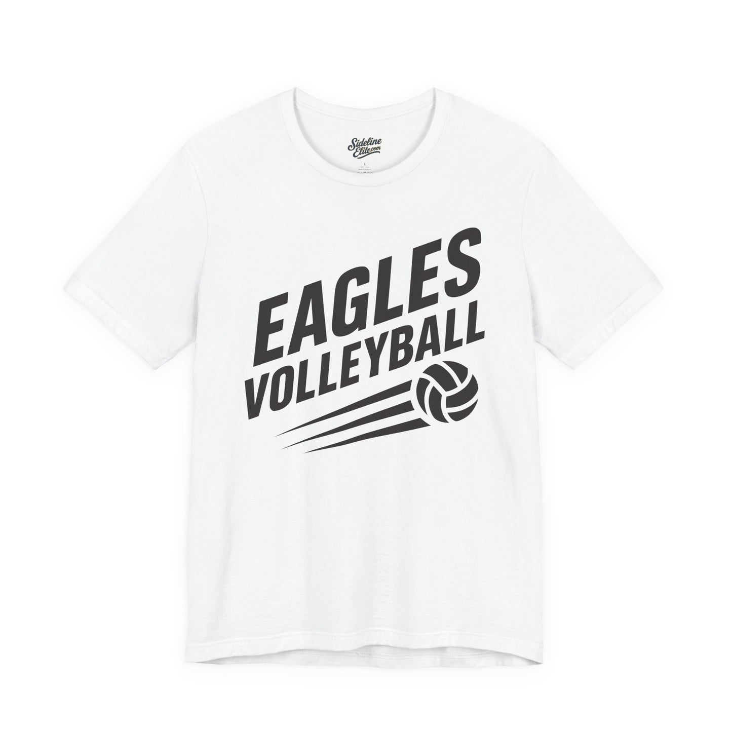 Eagles Volleyball Team Shirt | Diagonal Text with Spiking Ball Graphic