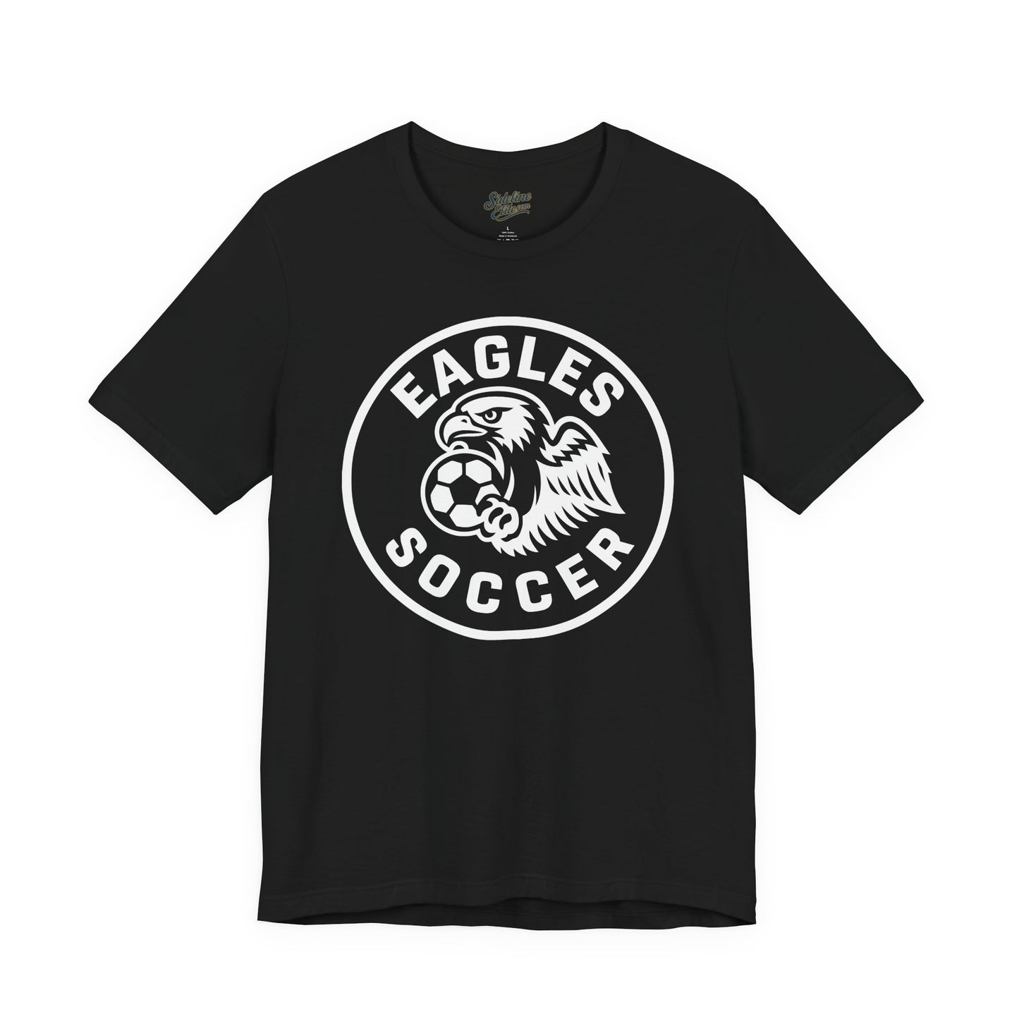 Eagles Soccer Spirit Wear T-Shirt | Bold Circle Emblem with Fierce Mascot Graphic
