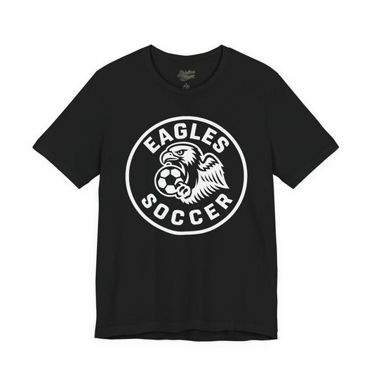 Eagles Soccer Spirit Wear T-Shirt | Bold Circle Emblem with Fierce Mascot Graphic