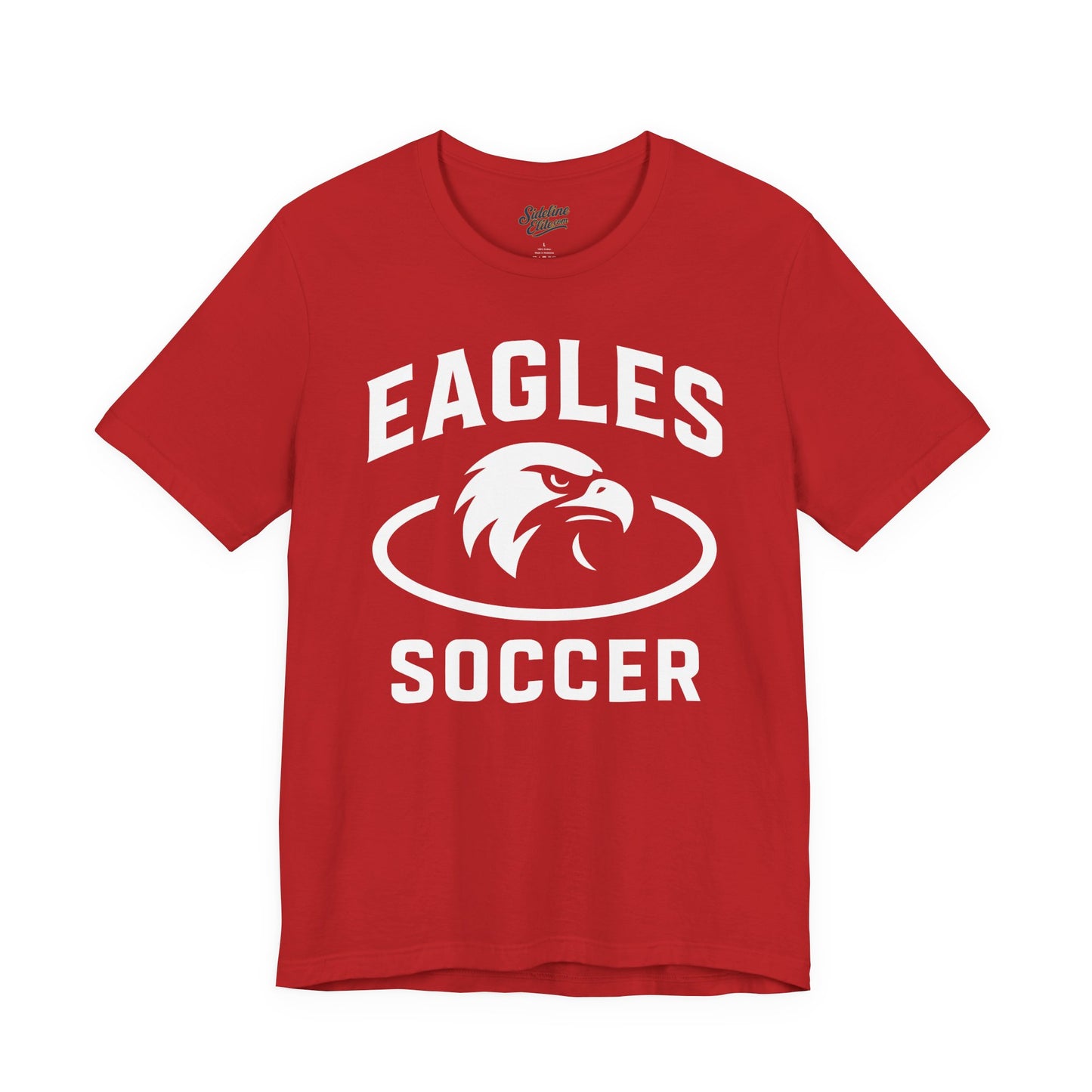 Eagles Soccer Spirit Wear T-Shirt | Oval Frame Mascot Graphic for Classic Team Pride