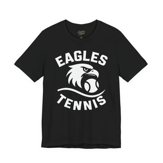 Eagles Tennis Spirit Wear T-Shirt | Bold Eagle Mascot with Sweeping Tennis Motion Graphic