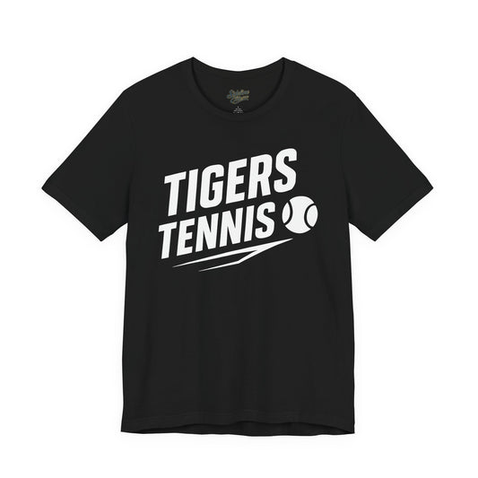 Tigers Tennis Speed Strike Tee | Bold Text & Motion Graphic