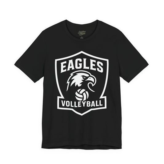 Eagles Volleyball Team Shirt | Shield Crest Mascot Graphic