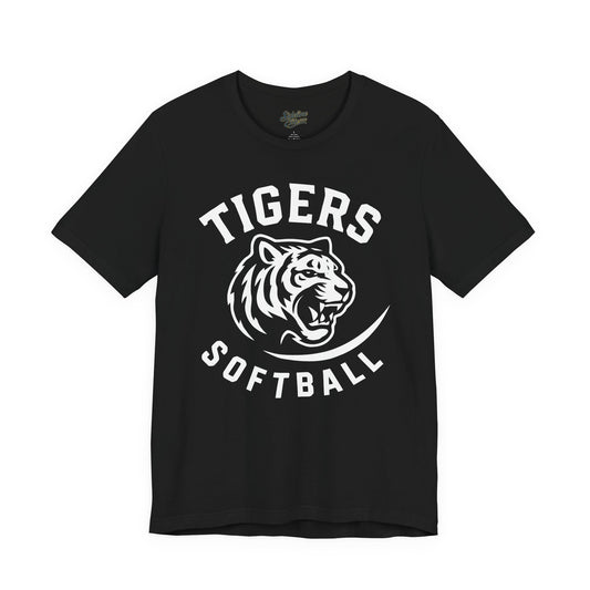 Tigers Softball Legacy Arc Tee | Bold Tiger Head with Sweep Tail Accent