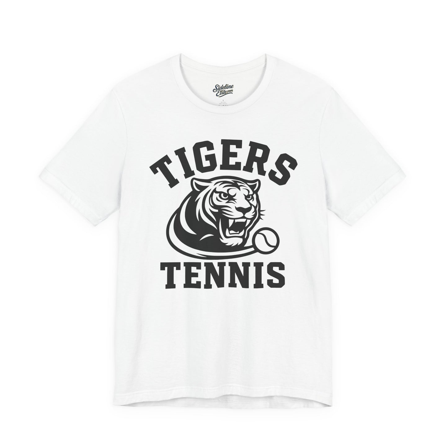 Tigers Tennis Mascot Tee | Fierce Tiger Head with Tennis Ball Graphic