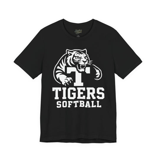 Tigers Softball Spirit Wear T-Shirt | Fierce Mascot with Large ‘T’ Graphic