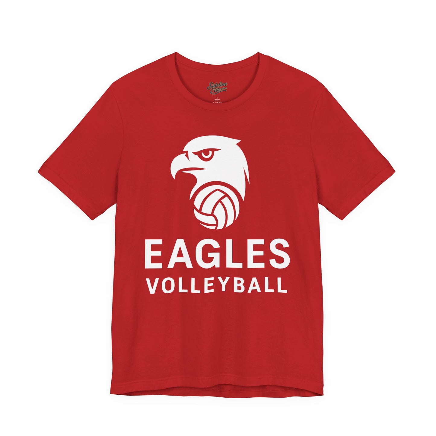 Eagles Volleyball Team Shirt | Bold Mascot with Centered Text Layout