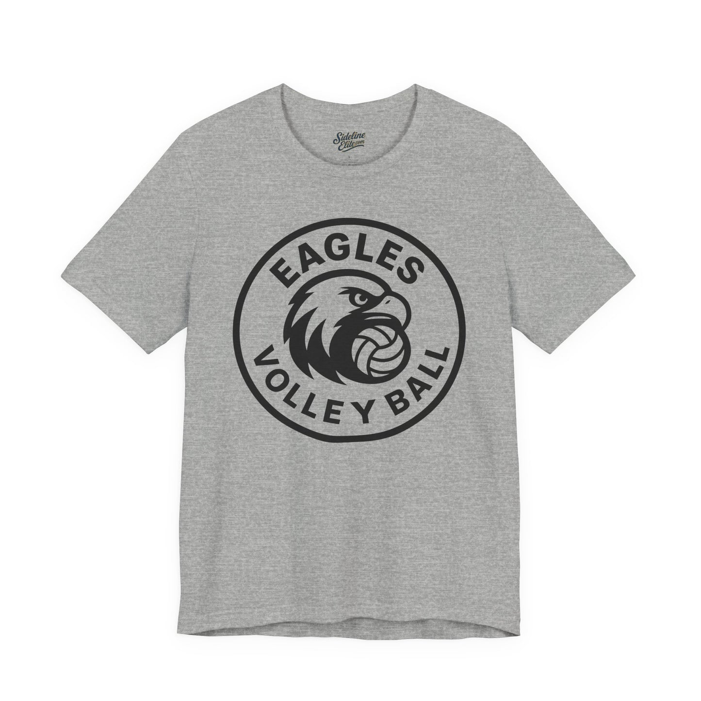 Eagles Volleyball Team Shirt | Bold Circular Emblem Mascot Graphic