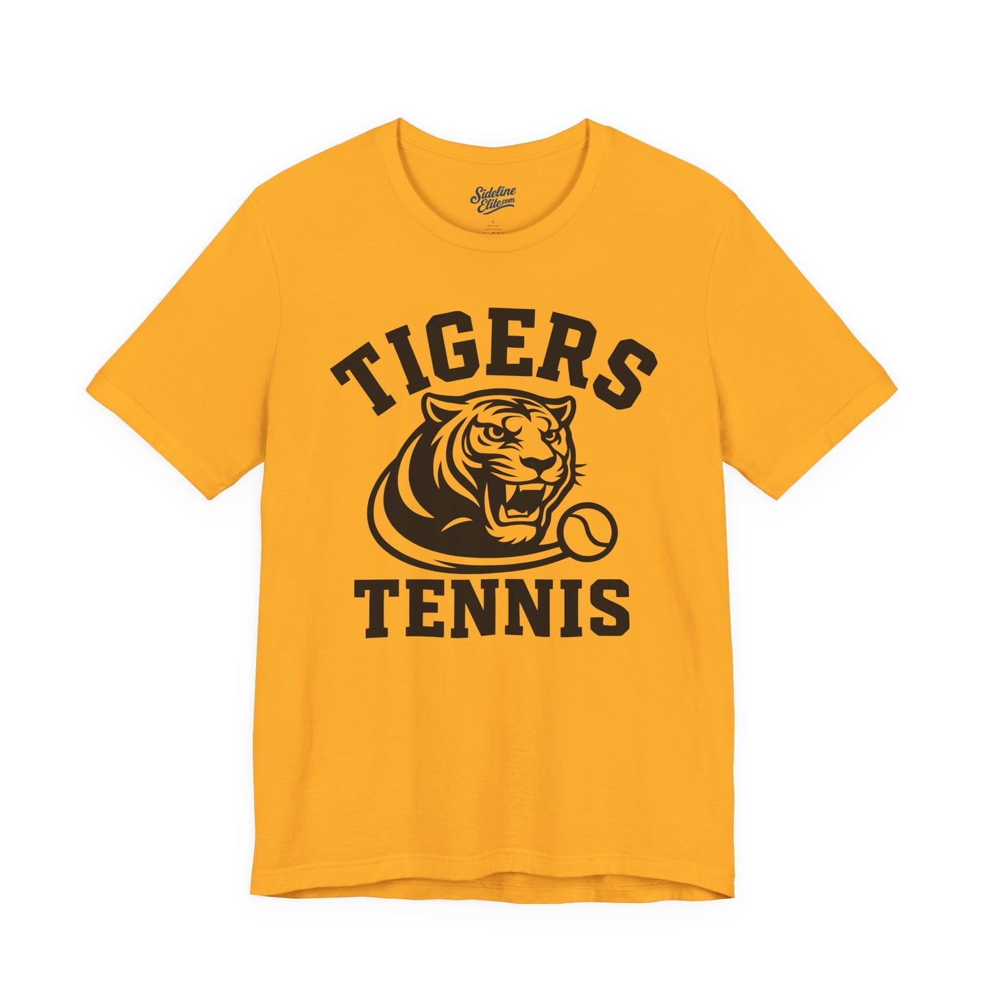 Tigers Tennis Mascot Tee | Fierce Tiger Head with Tennis Ball Graphic