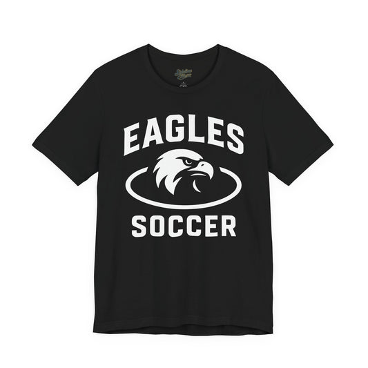Eagles Soccer Spirit Wear T-Shirt | Oval Frame Mascot Graphic for Classic Team Pride
