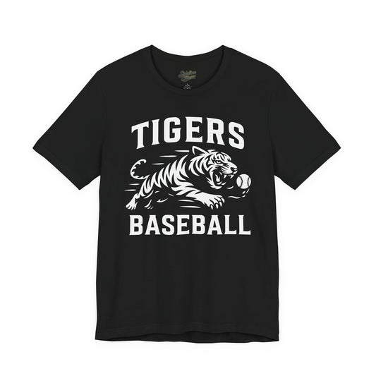 Tigers Baseball Pounce Tee | Fierce Mascot in Action with Baseball Graphic