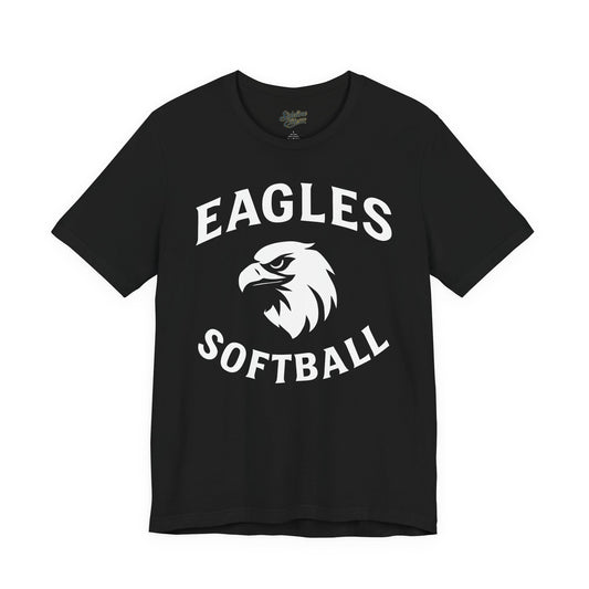 Eagles Softball Spirit Wear T-Shirt | Classic Mascot Head with Arched Lettering