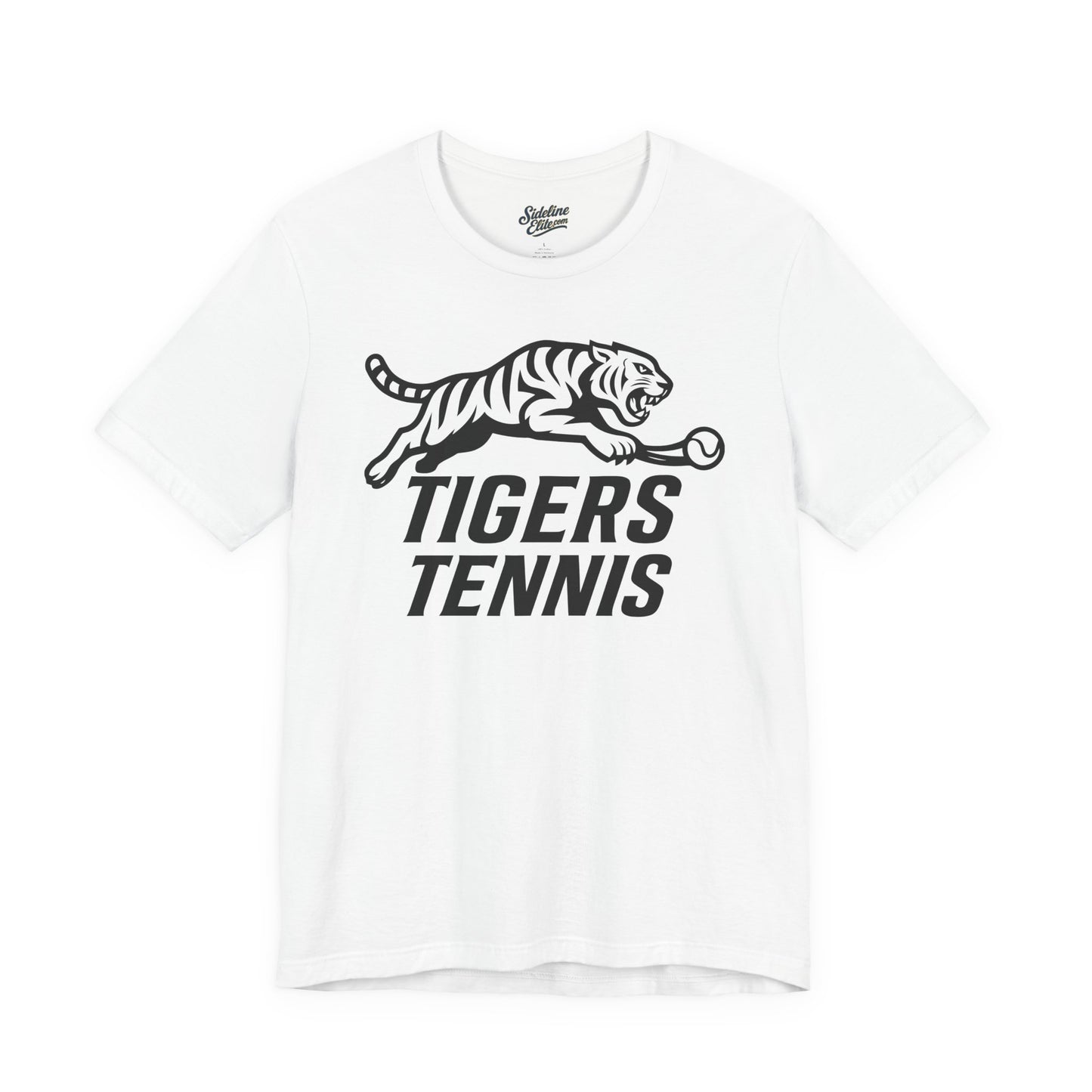 Tigers Tennis Leaping Mascot Tee | Fierce Motion Graphic on Athletic Shirt