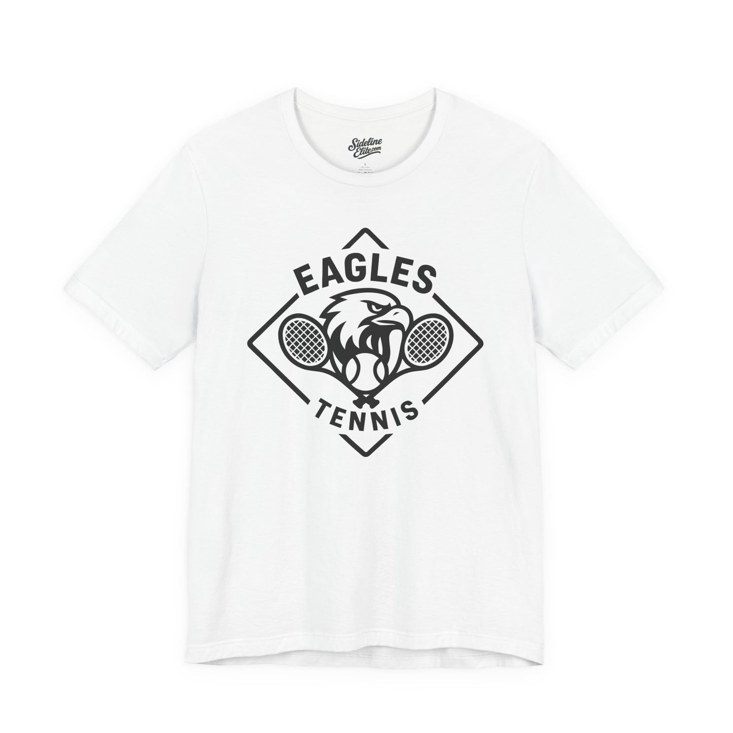 Eagles Tennis Spirit Wear T-Shirt | Diamond Layout with Eagle, Tennis Ball & Dual Rackets