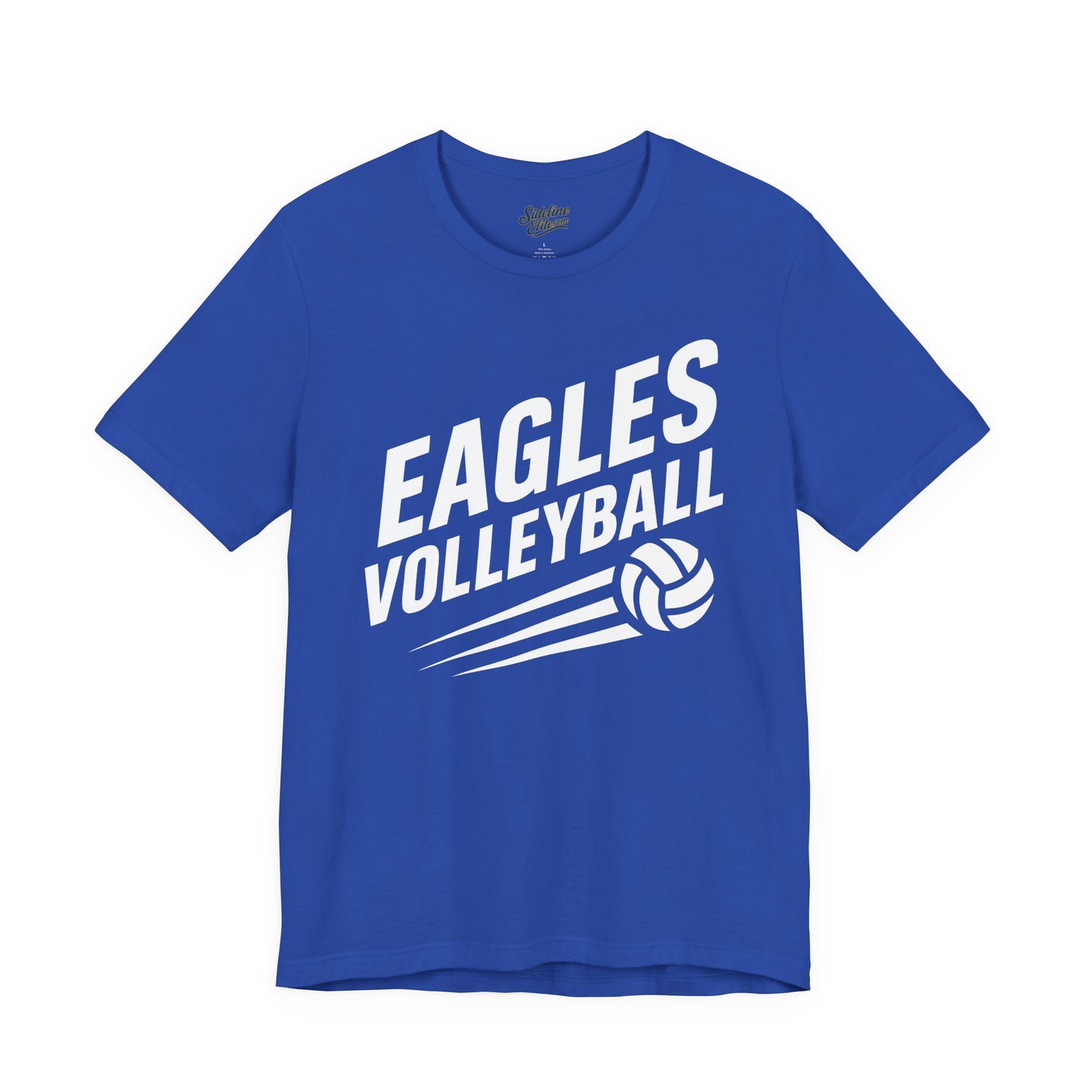 Eagles Volleyball Team Shirt | Diagonal Text with Spiking Ball Graphic