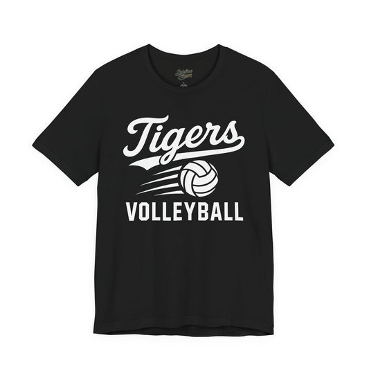 Tigers Volleyball Script Tee | Retro Motion Ball Design