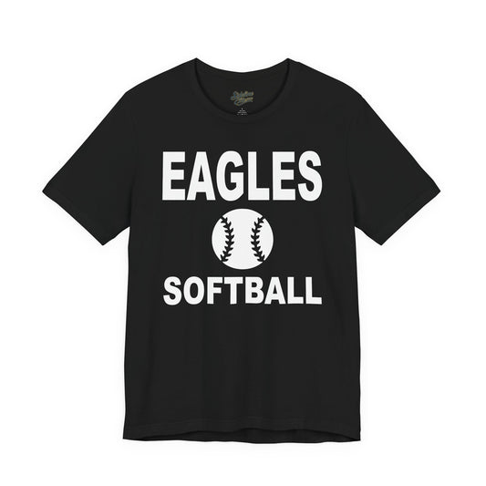 Eagles Softball Spirit Wear T-Shirt | Eagles Softball Shirt with Centered Ball Design