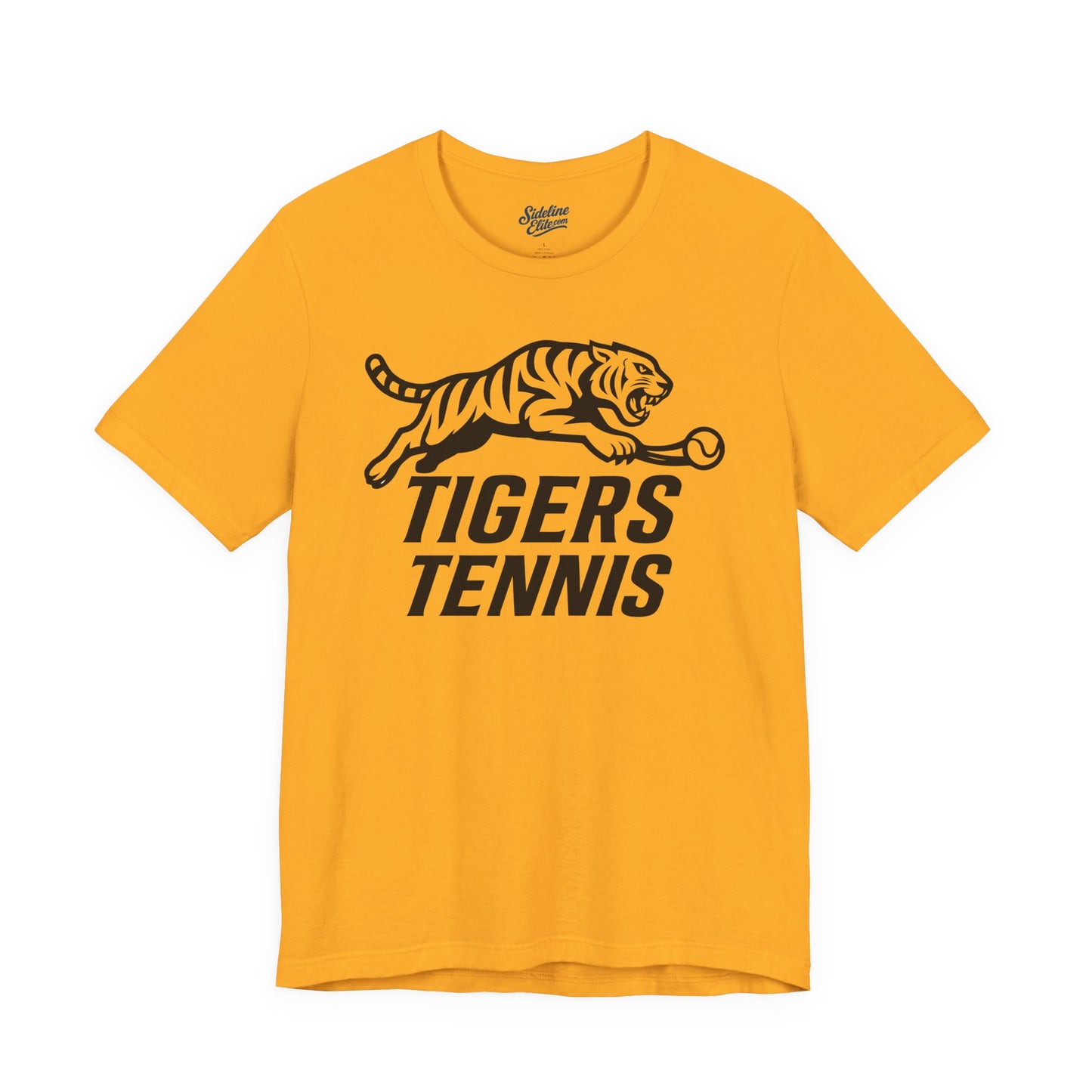 Tigers Tennis Leaping Mascot Tee | Fierce Motion Graphic on Athletic Shirt