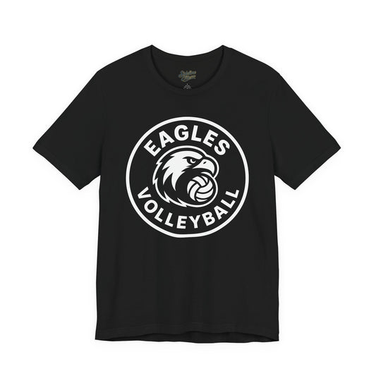 Eagles Volleyball Team Shirt | Bold Circular Emblem Mascot Graphic