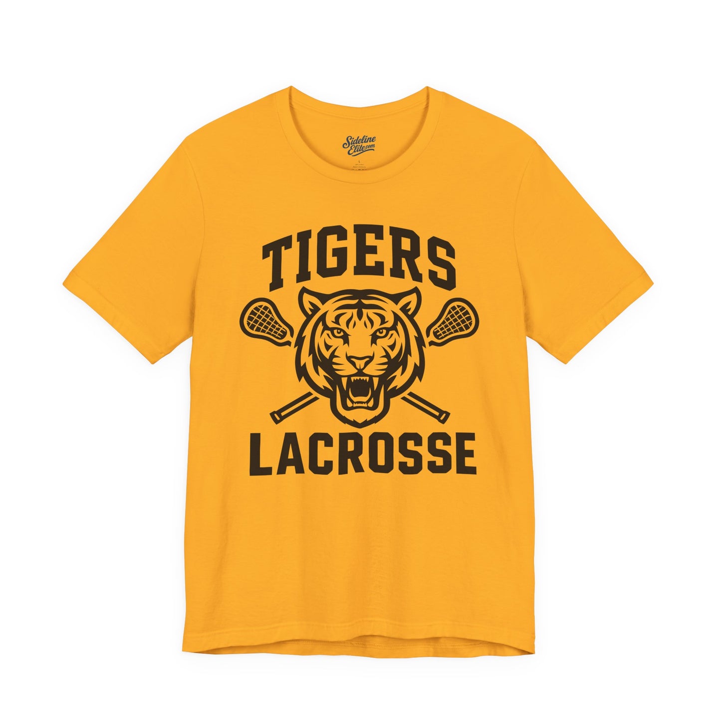 Tigers Lacrosse Crossed Sticks Tee | Bold Tiger Head Spiritwear