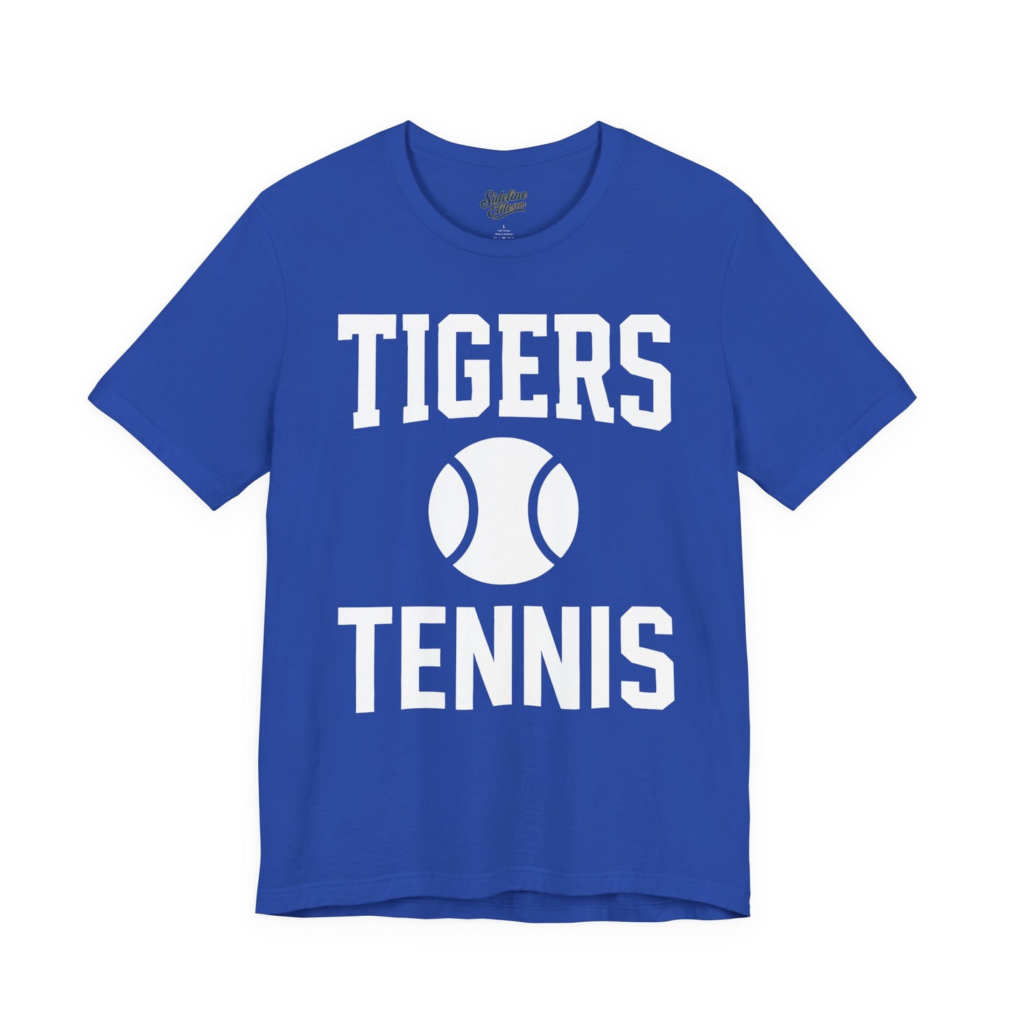Tigers Tennis Block Tee | Bold Varsity Lettering with Tennis Ball
