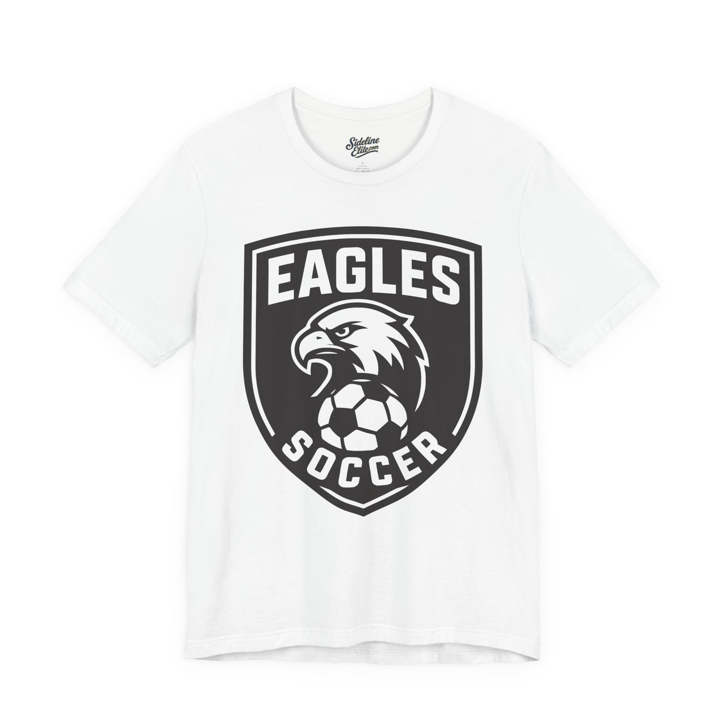 Eagles Soccer Spirit Wear T-Shirt | Shield Logo with Curved Text for Varsity Style