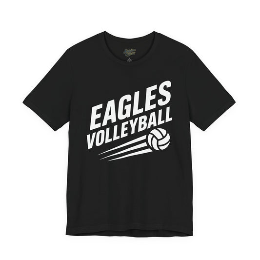 Eagles Volleyball Team Shirt | Diagonal Text with Spiking Ball Graphic