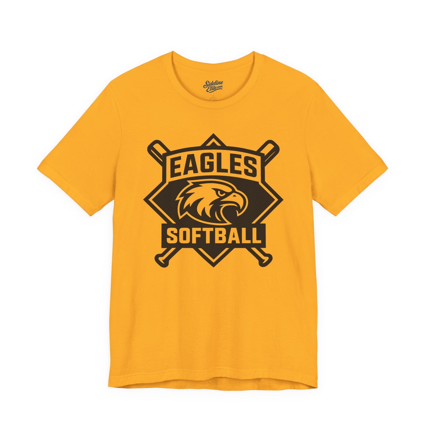 Eagles Softball Spirit Wear T-Shirt | Diamond Crest Mascot with Crossed Bat Graphic