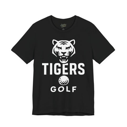 Tigers Golf Bold Head Tee | Fierce Tiger Face & Golf Ball Icon