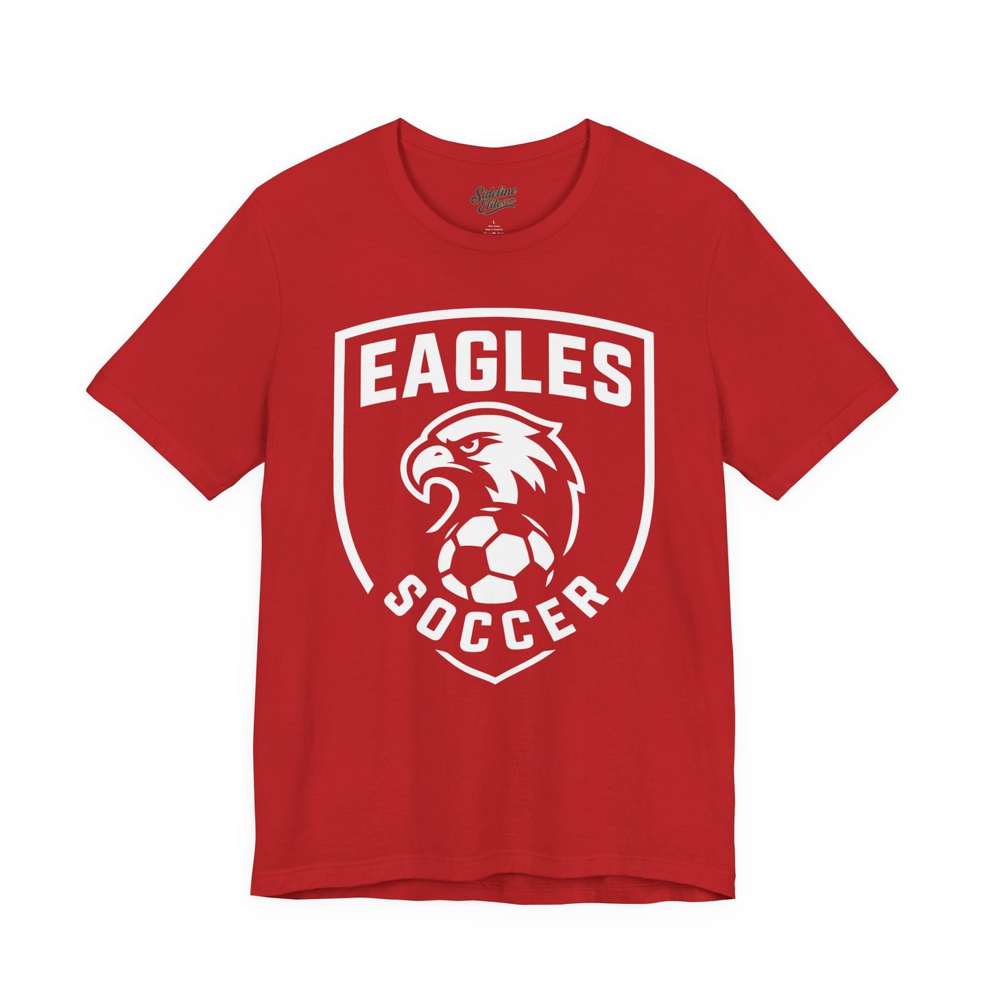 Eagles Soccer Spirit Wear T-Shirt | Shield Logo with Curved Text for Varsity Style