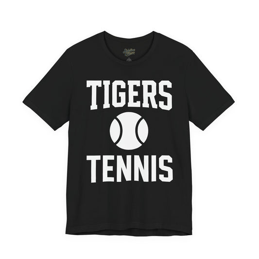 Tigers Tennis Block Tee | Bold Varsity Lettering with Tennis Ball