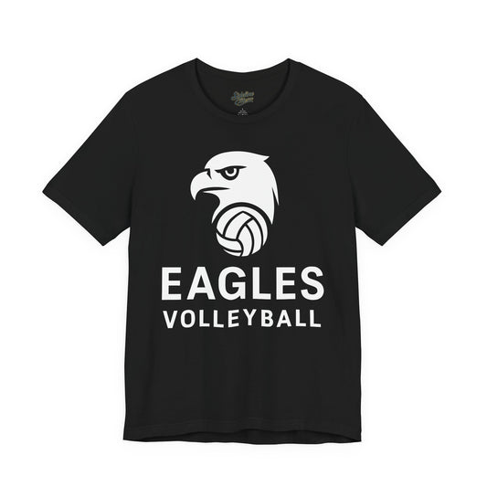 Eagles Volleyball Team Shirt | Bold Mascot with Centered Text Layout