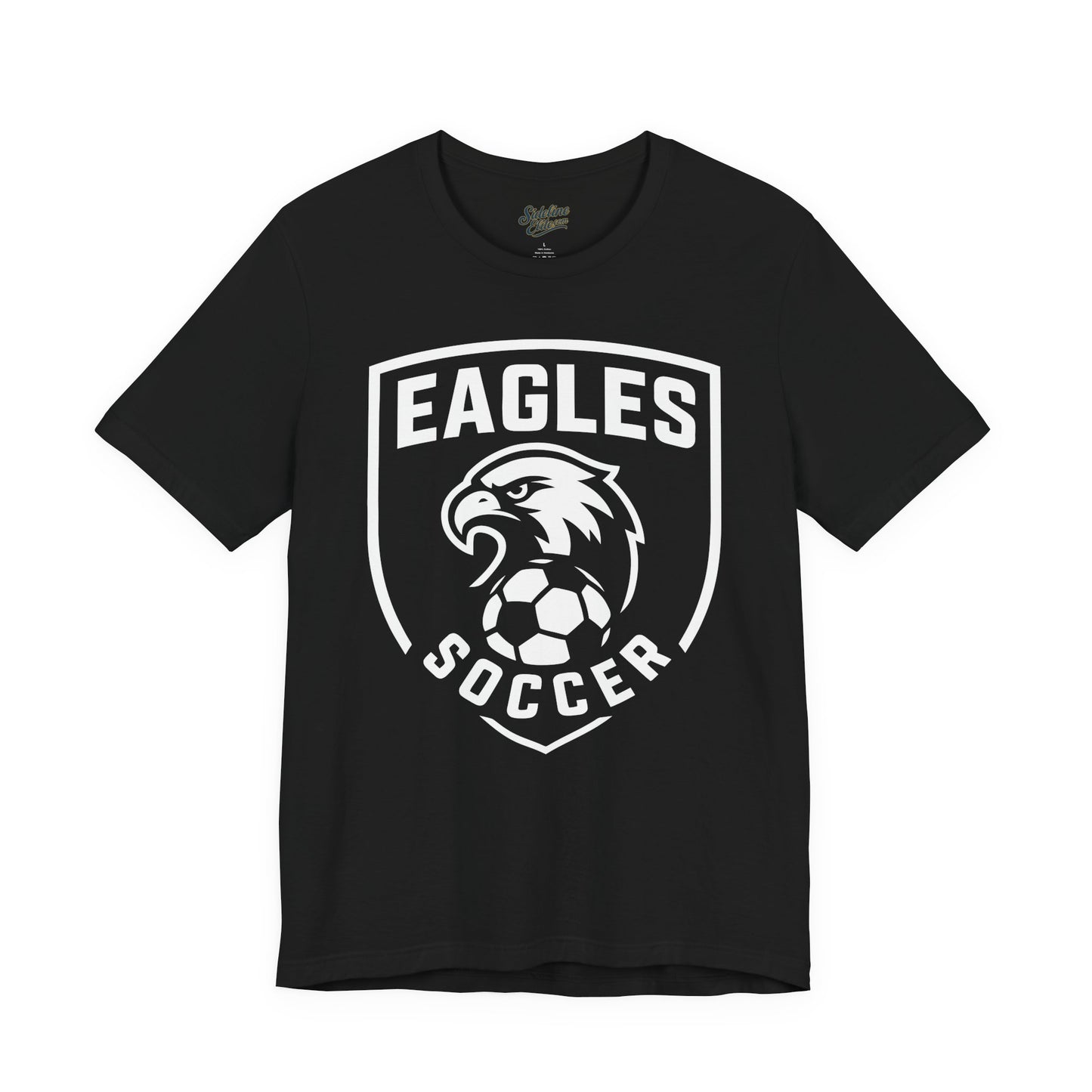 Eagles Soccer Spirit Wear T-Shirt | Shield Logo with Curved Text for Varsity Style