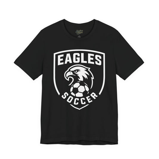 Eagles Soccer Spirit Wear T-Shirt | Shield Logo with Curved Text for Varsity Style