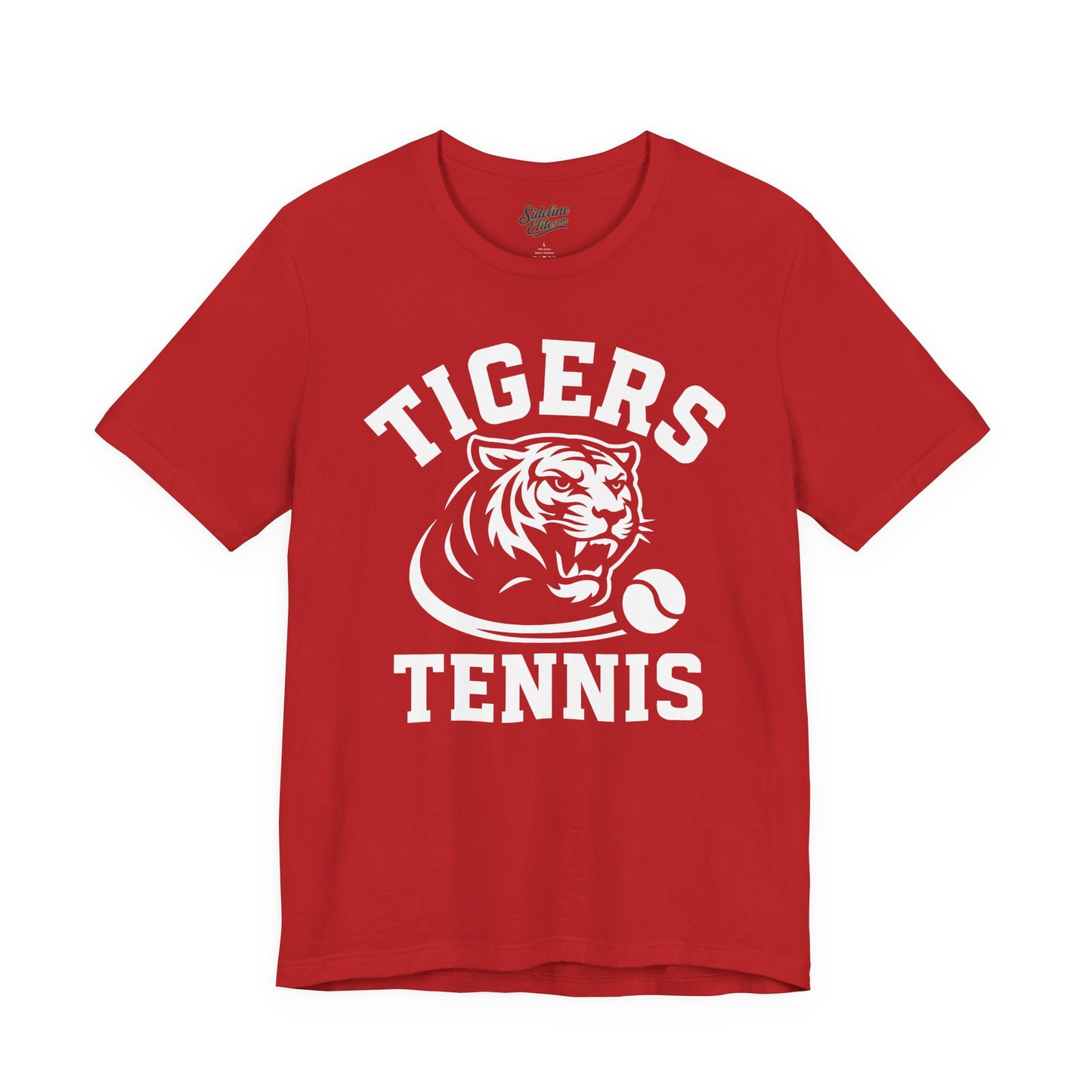 Tigers Tennis Mascot Tee | Fierce Tiger Head with Tennis Ball Graphic