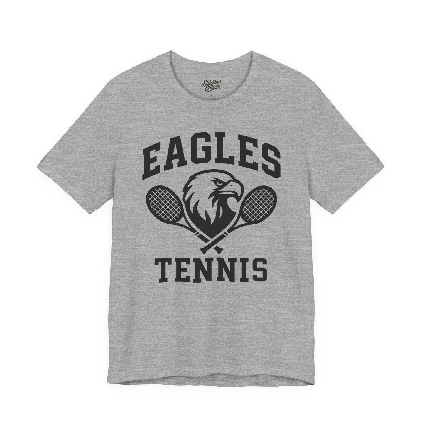 Eagles Tennis Spirit Wear T-Shirt | Fierce Mascot with Crossed Rackets Graphic