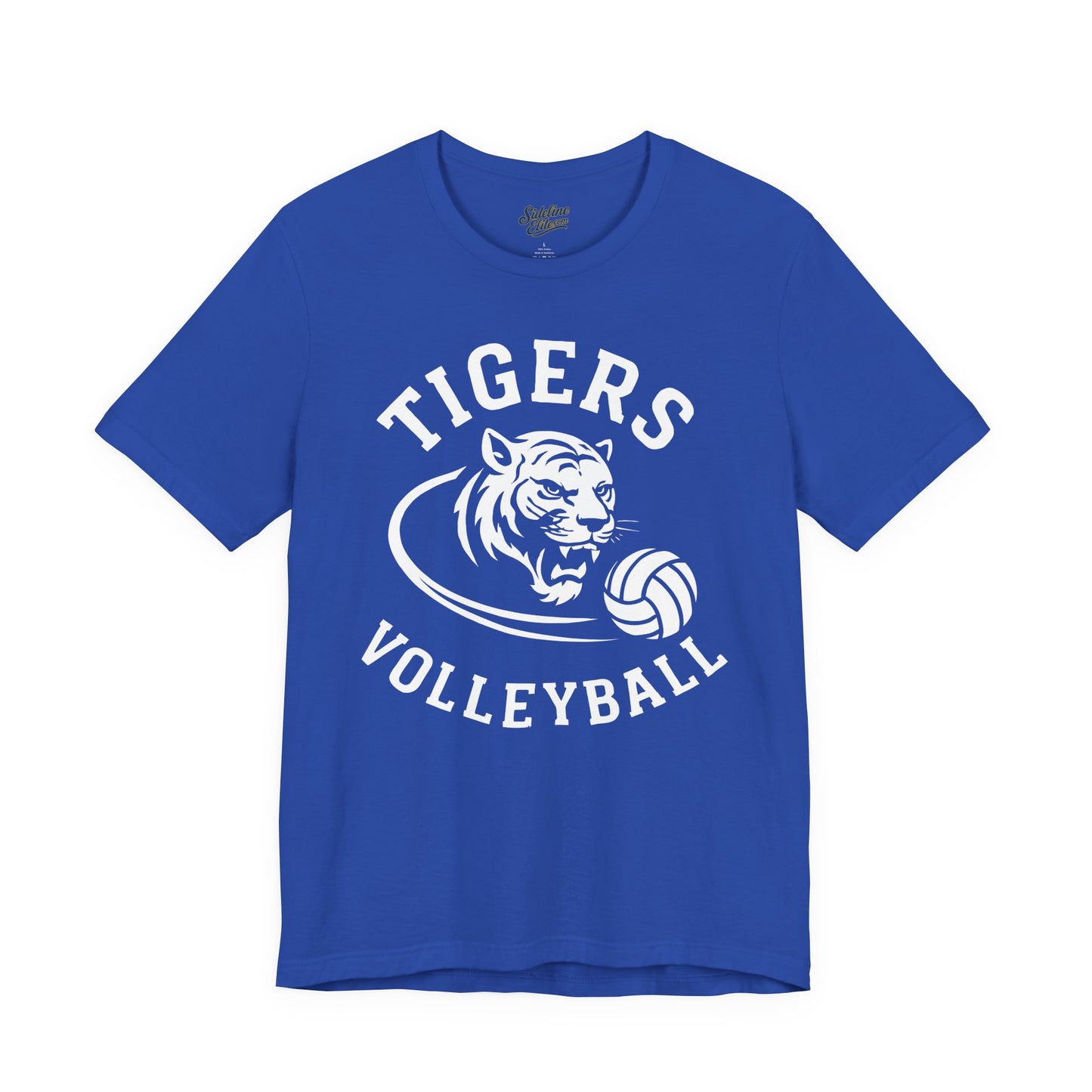 Tigers Volleyball Fierce Mascot Tee | Tiger Head with Volleyball Graphic