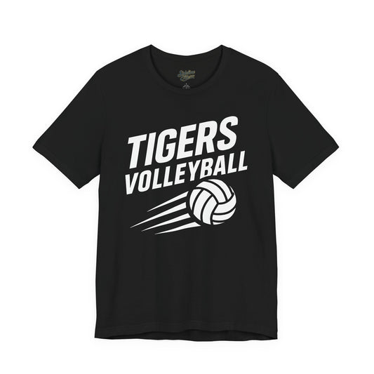 Tigers Volleyball Speed Tee | Dynamic Motion Graphic with Spiking Ball