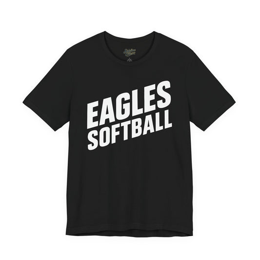 Eagles Softball Spirit Wear T-Shirt | Slanted Bold Text Design for Maximum Impact