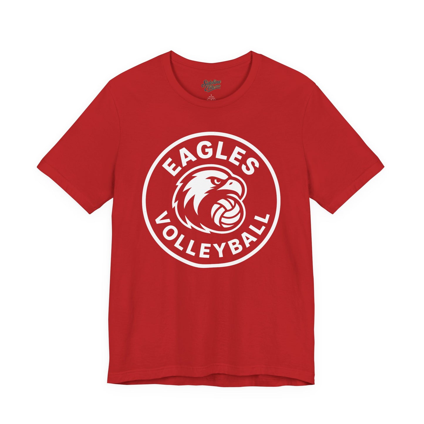 Eagles Volleyball Team Shirt | Bold Circular Emblem Mascot Graphic