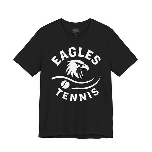 Eagles Tennis Spirit Wear T-Shirt | Fierce Mascot with Motion Trail and Tennis Ball Graphic