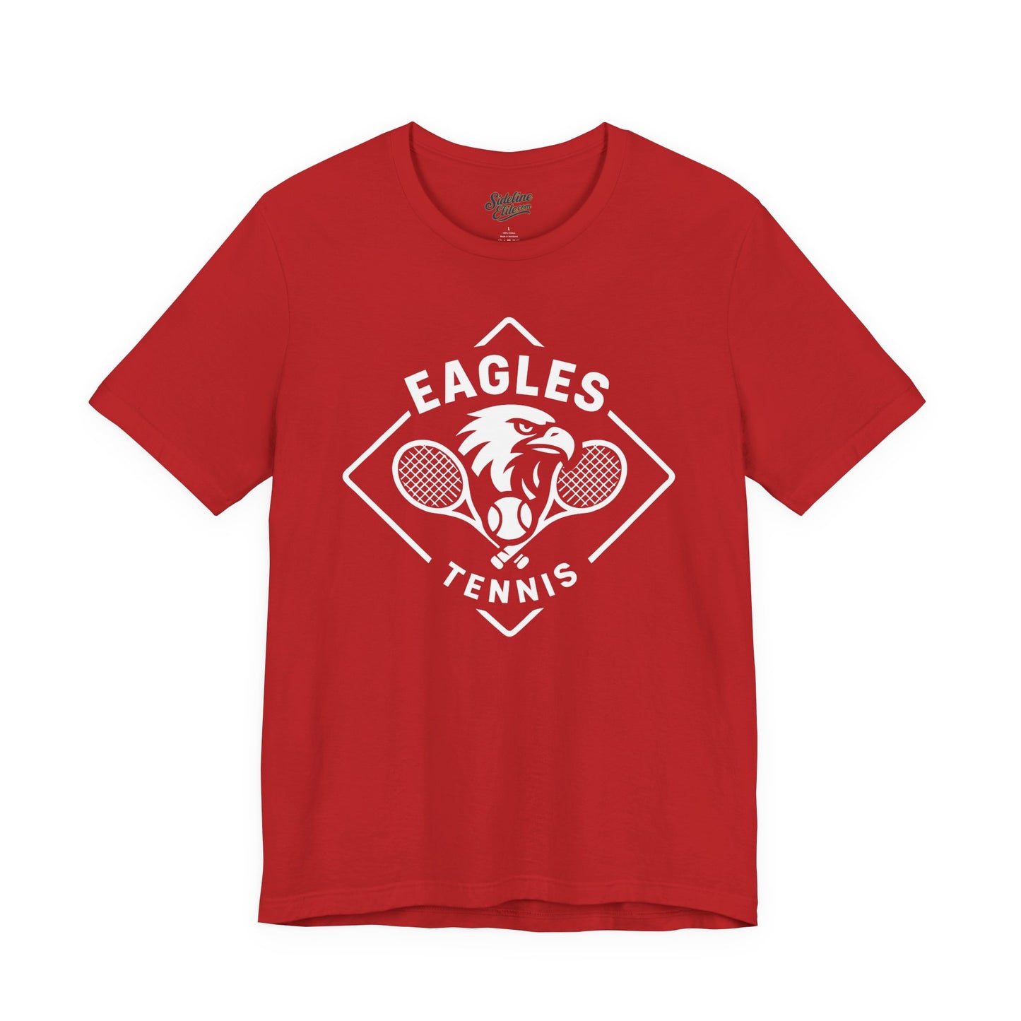 Eagles Tennis Spirit Wear T-Shirt | Diamond Layout with Eagle, Tennis Ball & Dual Rackets