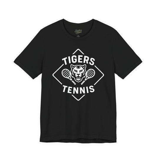 Tigers Tennis Diamond Frame Tee | Bold Mascot & Racquet Graphic Shirt