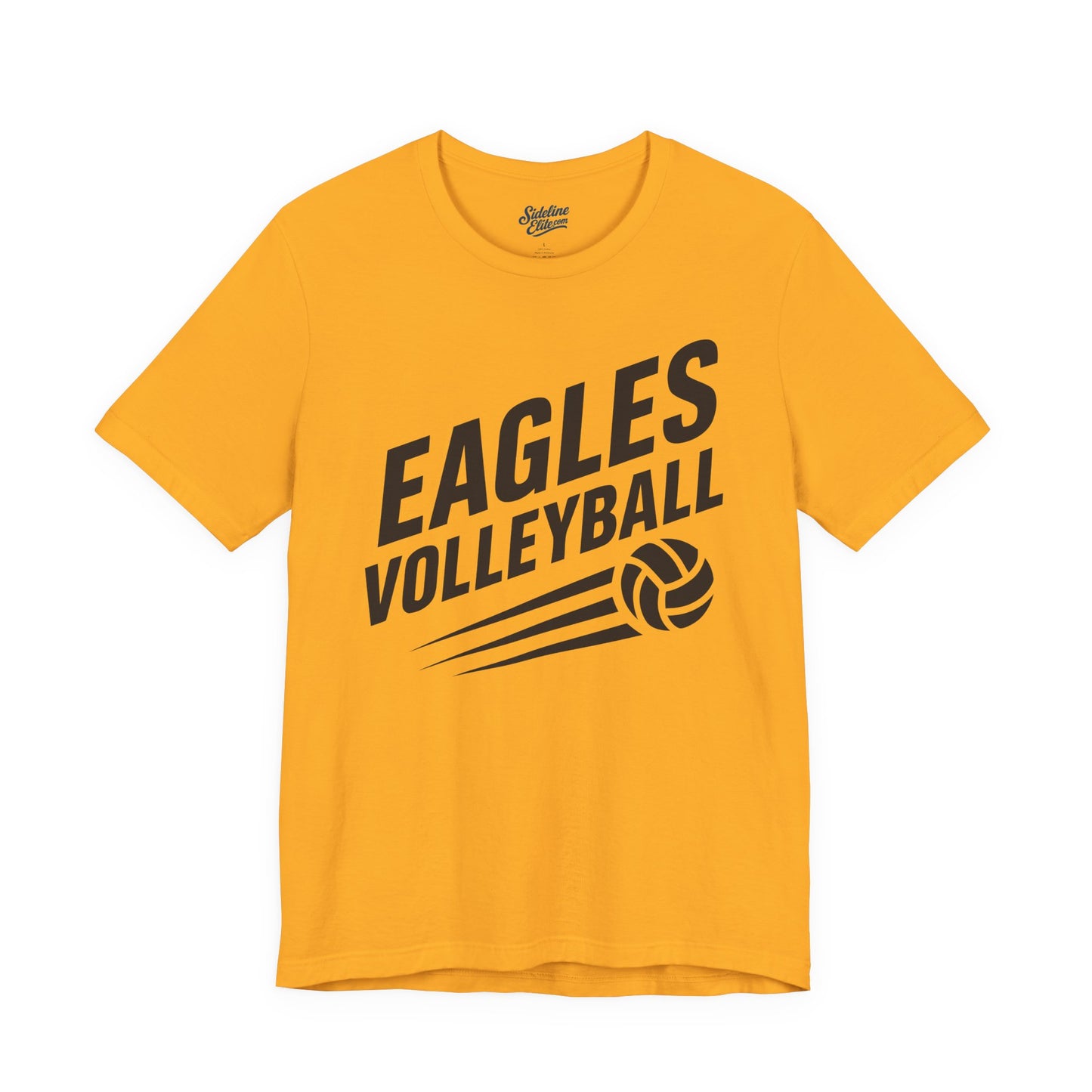 Eagles Volleyball Team Shirt | Diagonal Text with Spiking Ball Graphic