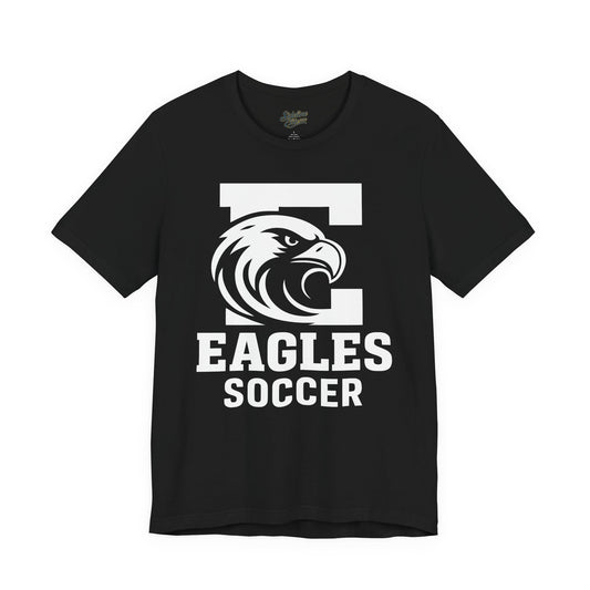 Eagles Soccer Spirit Wear T-Shirt | Varsity Block “E” Mascot Logo for School Pride