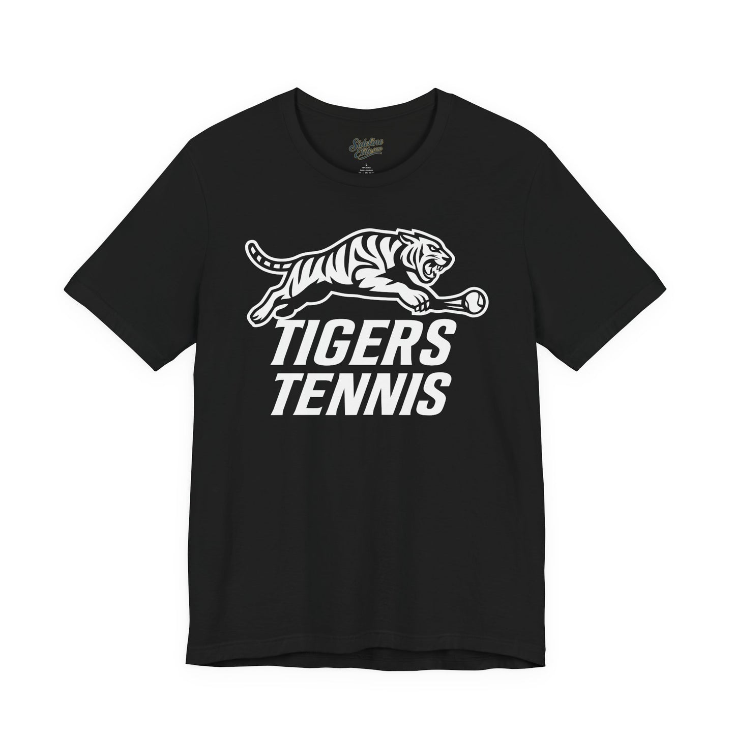 Tigers Tennis Leaping Mascot Tee | Fierce Motion Graphic on Athletic Shirt